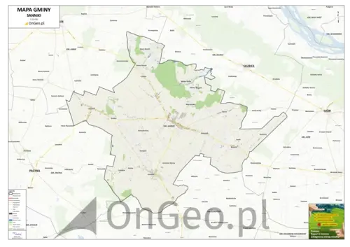 Mapa gminy Sanniki